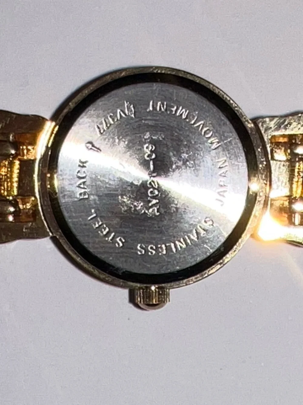 Gold-Tone Women's Watch with Blue Crystal Accents